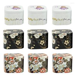 Storage Bottles 12pcs Creative Tinplate Box Portable Mini Square Jar Coffee Candy Tea Packaging Jars Home Kitchen Containers