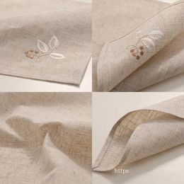 Table Napkin 10 Pcs 40X40CM Cotton Line Embroidered Decor Dining Cloth For Cocktail Banquet Party Events Wedding Home Decoration