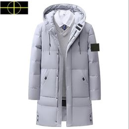 stone jacket island Men's Down Slim Winter Long Men's Cotton coat Jackets Down Cotton Jacket Factory Direct Sale S-5XL b7