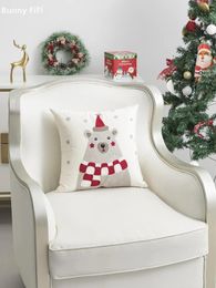 Pillow A Red Chequered Bear Pillowcase With Modern Embroidery Technology Used For Decorating Sofas Indoor Bedrooms And Christmas