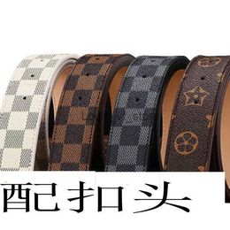 Belts Family Belt Handsome Men Youth Social Trend Letter Buckle Pants Durable and Versatile for Casual H240504
