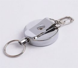 Keychains Resilience Steel Wire Rope Elastic Keychain Recoil Sporty Retractable Alarm Key Ring Anti Lost Yoyo Ski Pass ID CardKeyc5509809