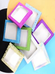 10 setlot Packing box for eyelash blank eyelashes package Multicolor paper box white tray 25mm Eyelashes DIY Shining packing box6810315