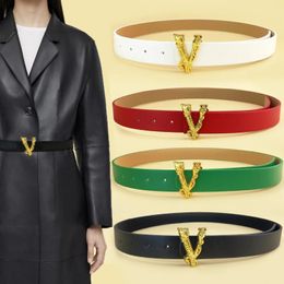 Belts Ceinture En Cuir PU Pour Femme Sangle De Taille V Alliage Surintendant Robe Designer Marque