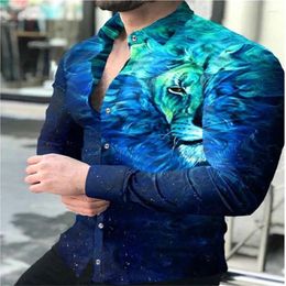 Men's Casual Shirts Shirt Tribal Poker Lap Lapel Long Sleeve Top Soft Material 2024 Leisure Outdoor Fashion