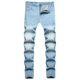 Men's Jeans Fashion Streetwear Men Spring Slim Thin Long Quality Male Stretch Solid Casual Jogging Pencil Denim Pants For