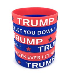 Trump Make America Great Again Silicone Wristband Rubber Sport Waterproof Wrist Band Trump Donald Supporter Bangle Custom Bracelet1368044