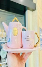 New Cherry Blossom teapot 2022 spring cherry blossom Ruyi ceramic pink child and mother Teapot Set6665729