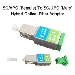 Fibre Optic Connector FTTH SC/APC Female to SC/UPC Male Hybrid Fibre Optical Adapter Flange Coupler Single-mode Simplex SC/LC