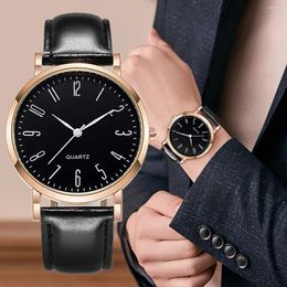 Wristwatches Pu Leather Watches Men Wristwatch Top Brand Man Watch Business Men's Clock Gift Reloj Hombres Montre Homm