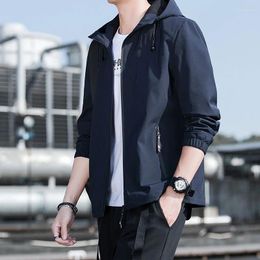 Men's Trench Coats Bomber Jacket Men Spring Autumn Long Sleeve Hooded Coat Military Tactical Slim Fit Casual