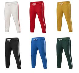 Mens Designer Joggers 6 Colours Fashion Brand Sweatpants Stripes Panalled Pencil Jogger Pants Plus Size S 4XL3429288