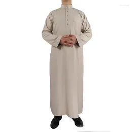 Ethnic Clothing THOBE SALE Arabia Gown Islamic Muslim Mideast Men Polyester Mixed Cotton Qatar Robe