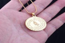 Europe and America style gold round shape religion necklace Jewellery for woman or man1071276