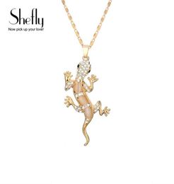 Pendant Necklaces Cute Gecko Necklace Animal Charm Viking Amulet Lizard Statement Jewellery Women Gift Antique 20214148755