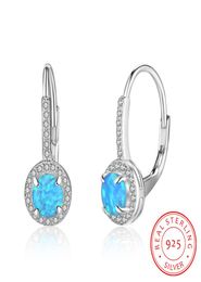 Good Quality Real 925 Sterling Silver Earrings Lab Opal Stones Womens Jewellery Gift antiallergic cheap whole3774552