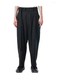 Men's Pants Extra Long Belt Decoration Yamamoto-Style Unisex Japan Style Trousers Casual Clothing