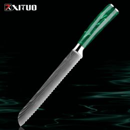 8 Inch Serrated Bread Knife Ultra Sharp Bread Cutting Knife, High Carbon Stainless Steel, Ergonomic Handle, Easy to Use, Durable
