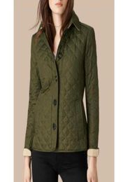 Limited Classic Women England Fashion Diamond Jacket British Quilted Blazers Solid Coat Single Breasted Slim London Brit Jackets B4696858