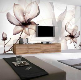 Custom 3D Po Wallpaper Nonwoven Magnolia Flower Large Wall Painting Bedroom Living Room TV Background Wall Murals Wallpaper5364413
