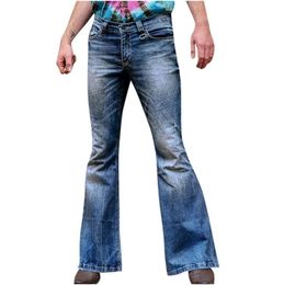 New Mens Big Flared Jeans BootCut Leg Trousers Loose Male Designer Classic Denim Jeans Bell Bottom Jeans for Men Hosen Herren MX202430108