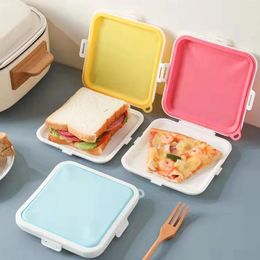 Dinnerware Sandwich Bread Pizza Fresh-keeping Storage Box Office Student Silicone Portable Take-out Can Be Heated And Sealed