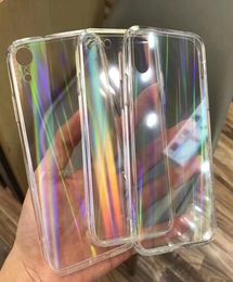 Gradient Rainbow Laser Cases For iPhone X XS Max XR Transparent For iPhone 11 XR 6 6S 7 8 Plus Clear Acrylic Covers4887671