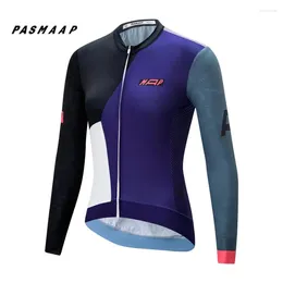 Racing Jackets PASMAAP-Cycling Jersey For Men Long Sleeve Pro Team MTB Road Bike Clothing Breathable Bicycle Shirts 2024