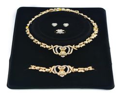 2021 NEW Fashion jewelry 14K gold bracelet womens Necklace womens Wedding braclets earrings for women set1327303