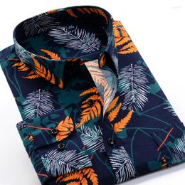 Men's Casual Shirts 24 Colour Options Plus Large Size 2024Spring And Summer Products Classic Print Shirt Fat Thin Can Wear