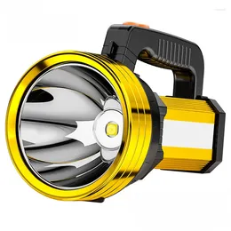 Flashlights Torches High Power Strong Light Outdoor Emergency Portable Searchlight USB Charging With Side Camping