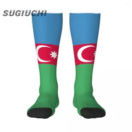 Men's Socks Azerbaijan Flag Polyester 3D Printed For Men Women Casual High Quality Kawaii Street Skateboard