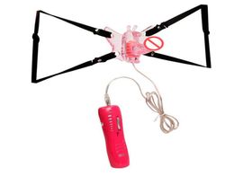 BAILE Sex Products For Woman Erotic 7 Speed Strapon Harness Butterfly Vibrator With Small Penis Female Masturbation Sex Toys6511133