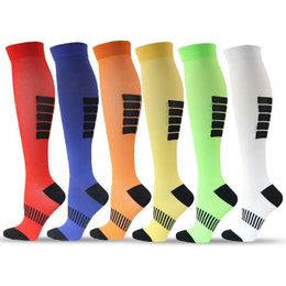 Socks Hosiery New Compression Stockings Arrow Pattern 20-30 Mmhg Outdoor Thigh High Tube Socks Sports Socks Mens Socks For Athlete Y240504