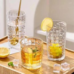 Wine Glasses 1PCS Creative Glass Cup Transparent Cold Drink Iced Coffee Milk Tea Mug Drinking Beer Juice Whiskey Drinkware