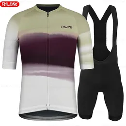 Racing Jackets Summer Cycling Jersey Set Raudax Bicycle Short Sleeve Clothing Bike Maillot Bib Shorts Men Sets