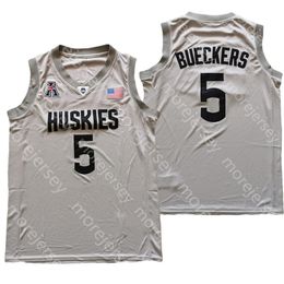 2021 New NCAA College Baseketball Connecticut UConn Huskies Jersey Grey 5 Paige Bueckers Drop Shipping Size S-3XL 264u