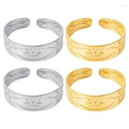 Bangle Punk Vintage Bracelet Opening Bracelets For Women Stainless Steel Cuff Sun Charms Jewelry