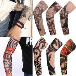 Sleevelet Arm Sleeves 1 new floral arm tattoo sleeve seamless outdoor cycling sun protection mens UV heater Q2404302