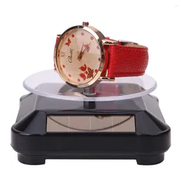 Jewellery Pouches ABS Rotating Display Stand 10x10x4cm 360 Degrees Portable Optical Drive For Watch Phone