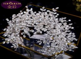 Luxury Snow Queen Diamond Wedding Tiara Baroque Crystal Bridal Headwear Crown Rhinestone with Wedding Jewellery Hair Accessories Dia4422538