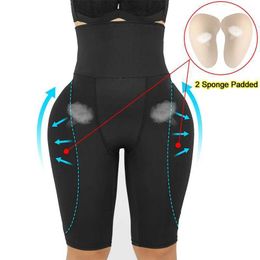 Waist Tummy Shaper Womens sexy lingerie with large buttocks underwear lining shape jacket Bum Button Hip Enhancer 2 sponge cushion fake buttocks Q240430