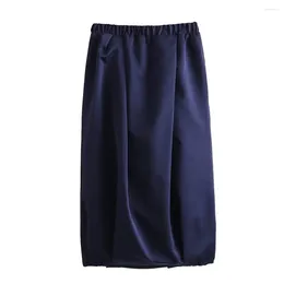 Skirts 2024ZAR Spring/Summer Selling Women's Clothing Versatile Casual High Waist Slimming Lantern Skirt Fluffy