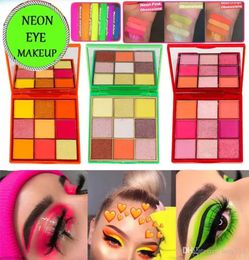 in stock Newest Beauty Brand NEON 9 Colours Shimmer Eyeshadow Make up Eyeshadow with 3 Styles and high quality4178842