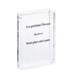 Vases Transparent Book Vase Acrylic Clear Shaped Unique Aesthetic Room Decor Artistic Cultural Flavour Unbreakable