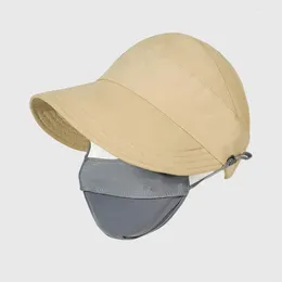 Berets Summer Sun Protection Hat With Opening Wide Brim For Gardening Outdoor