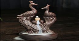 Vintage Phoenix Incense Burner Backflow Creative Home Decor Retro Incense Holder Censer2926830