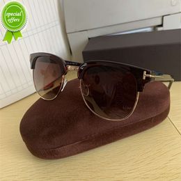 Designer Sunglasses James Bond Tom Sunglass Men Women Brand Sun Glasses Super Star Celebrity Driving for Ladies Fashion Eyeglasses with Box Tf1605 CREM