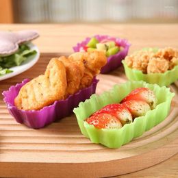 Plates 1Pc Bento Divider Cup Easy Clean Reusable Cake Mould Dessert Sushi Separate Storage Lunch Box Liner Accessories