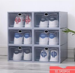 PP thickened storage box double frame plastic dustproof clamshell shoe frame shoe box shoe cabinet transparent27251657159